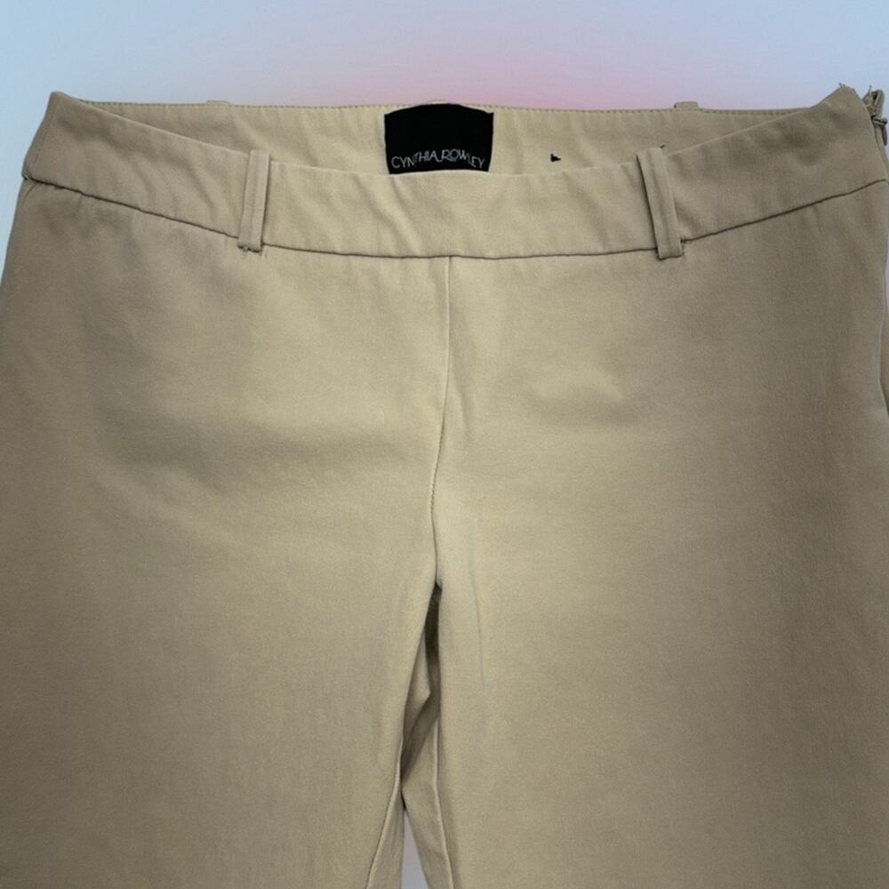 CYNTHIA ROWLEY Women’s 6 Khaki Crop Ankle Pant
